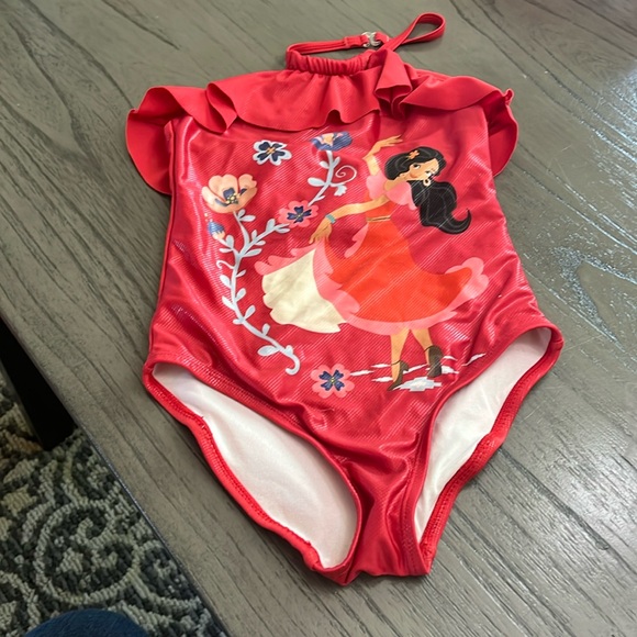 B42 Disney Elena of Avalor Character 1pc Swim— Halter Style, EUC 5/6T - Picture 1 of 4